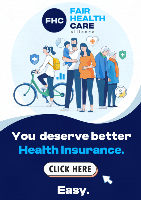 Fair Health Care Alliance partner banner &mdash; you deserve better health insurance